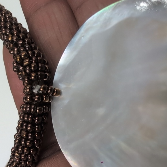 🐚 Lia Sophia Abalone Shell Pendant Cord Necklace 🌊 - Picture 6 of 6